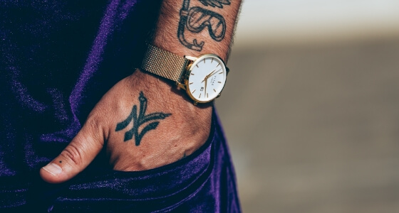 A man wearing a watch.